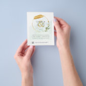 BUDGET Begroeiing FOTO Huwelijksuitnodiging QR COD Flyer (Hand)