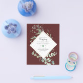 BUDGET Begroeiing Modern Kleur Thema Trouw Uitnodi Flyer (Enkel)