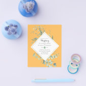 BUDGET Begroeiing Modern Kleur Thema Trouw Uitnodi Flyer (Enkel)