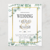 BUDGET Begroeiing Trouw Uitnodiging QR CODE RSVP Flyer (Voorkant)