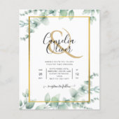 BUDGET Begroeiing Trouw Uitnodiging QR CODE RSVP Flyer (Voorkant)