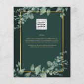BUDGET Begroeiing Trouwkaart QR CODE RSVP Flyer (Achterkant)