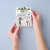 BUDGET Begroening FOTO Bruiloft Save The Date QRco Flyer (Hand)