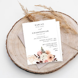 Budget Beige & Blush Pink Rustic Floral Wedding