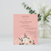 Budget Beige & Blush Roze Rustieke Bloem Bruiloft (Staand voorkant)