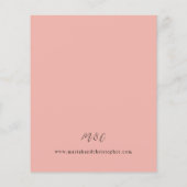 Budget Beige & Blush Roze Rustieke Bloem Bruiloft (Achterkant)