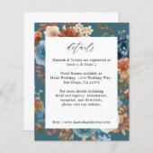 Budget Beige & Dusty Blue Bloemen Details - Blauwg (Voorkant / Achterkant)