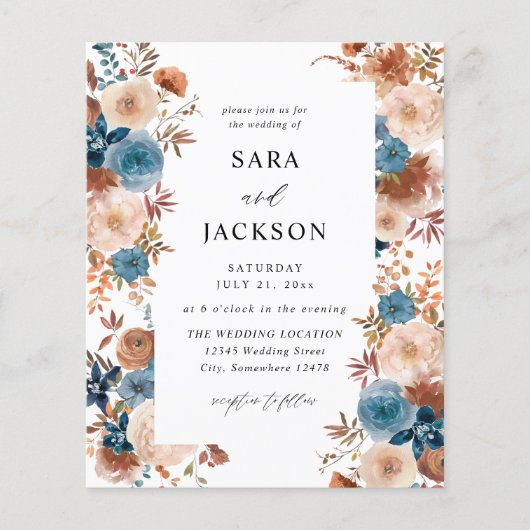 Budget Beige & Dusty Blue Floral Wedding (Voorkant)