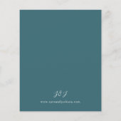 Budget Beige & Dusty Blue Floral Wedding S2 Blauwg (Achterkant)