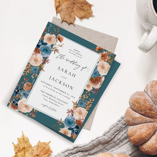 Budget Beige & Dusty Blue Floral Wedding S2 Blauwg