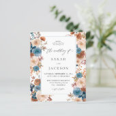 Budget Beige & Dusty Blue Floral Wedding S2 Blue L (Staand voorkant)