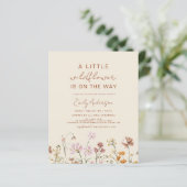 Budget Beige Een beetje Wildflower Baby shower (Staand voorkant)