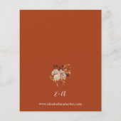 Budget Beige Herfst Bloem 2 Trouwen - Rustiek Oran (Achterkant)