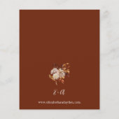 Budget Beige Herfst Bloem 2 Trouwfeest - Bruin (Achterkant)