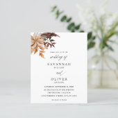 Budget Beige Herfst Bloem Bruiloft (Staand voorkant)