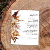 Budget Beige Herfst Floral - Gegevens Flyer