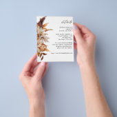 Budget Beige Herfst Floral - Gegevens Flyer (Hand)
