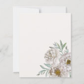 Budget Beige & Off White Bloemen Bruiloft (Achterkant)
