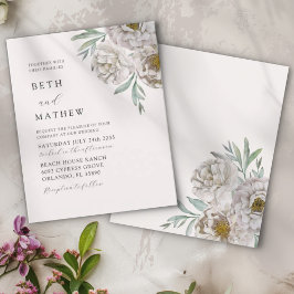 Budget Beige & Off White Bloemen Bruiloft