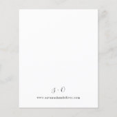 Budget  Beige & Oranje Bloemen Bruiloft 2 Flyer (Achterkant)