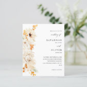 Budget beige & Oranje Floral Wedding (Staand voorkant)