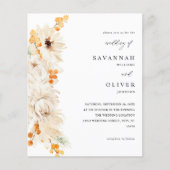 Budget beige & Oranje Floral Wedding (Voorkant)
