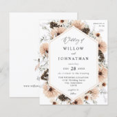 Budget Beige & Pine Rustic Floral Wedding (Voorkant / Achterkant)
