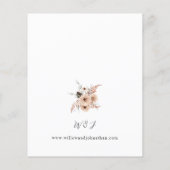 Budget Beige & Pine Rustic Floral Wedding Flyer (Achterkant)
