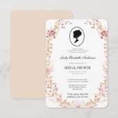 Budget beige wilde bloemen Bridgerton Vrijgezellen Kaart (Voorkant / Achterkant)