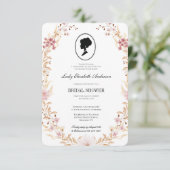 Budget beige wilde bloemen Bridgerton Vrijgezellen Kaart (Staand voorkant)