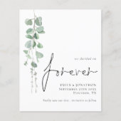 Budget bepaald voor Eucalyptus Save The Date voor  (Voorkant)