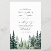 Budget berg bestemming bruiloft uitnodiging flyer (Voorkant)