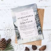 Budget Berg Waterverf Landelijke Trouw Uitnodiging Flyer