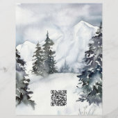 Budget Berg Waterverf Rustieke bruiloft uitnodigen Flyer (Achterkant)