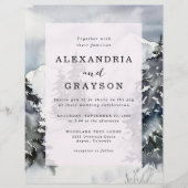 Budget Berg Waterverf Rustieke bruiloft uitnodigen Flyer (Voorkant)