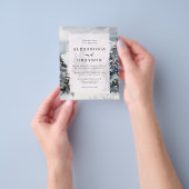 Budget Berg Waterverf Rustieke bruiloft uitnodigen Flyer (Hand)