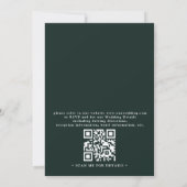 Budget bergbestemming rustieke qr code bruiloft kaart (Achterkant)