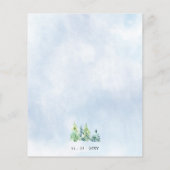 Budget Bergen Pine Bruiloft Uitnodigingen (Achterkant)