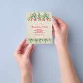 Budget Berries en Branches - kerstuitnodiging Flyer (Hand)
