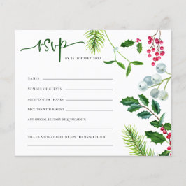 BUDGET Berries mistletoe kerstbruiloft RSVP