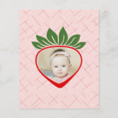 Budget Berry 1e Verjaardagsfeest Uitnodiging Flyer (Achterkant)