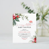 Budget Berry een vrolijk klein Baby shower uitnodi (Staand voorkant)