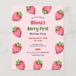 Budget Berry Eerste Verjaardag 1e Verjaardag Uitno Flyer
