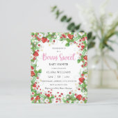 Budget Berry Sweet Baby shower Invitation (Staand voorkant)