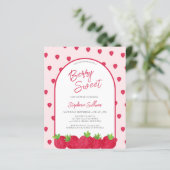 Budget Berry Sweet Baby shower Invitation (Staand voorkant)