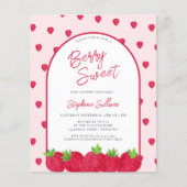 Budget Berry Sweet Baby shower Invitation (Voorkant)