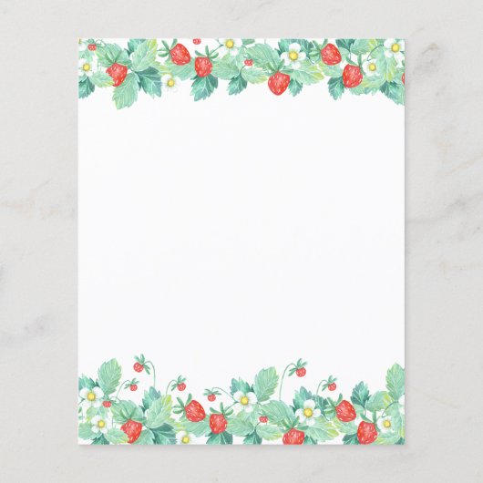 Budget Berry Sweet Baby shower Invitation Flyer (Achterkant)