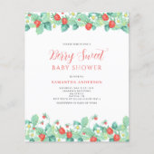 Budget Berry Sweet Baby shower Invitation Flyer (Voorkant)