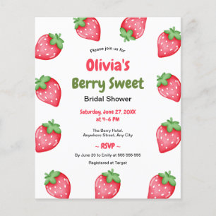 Budget Berry Sweet Strawberry Vrijgezellenfeest Ui Flyer