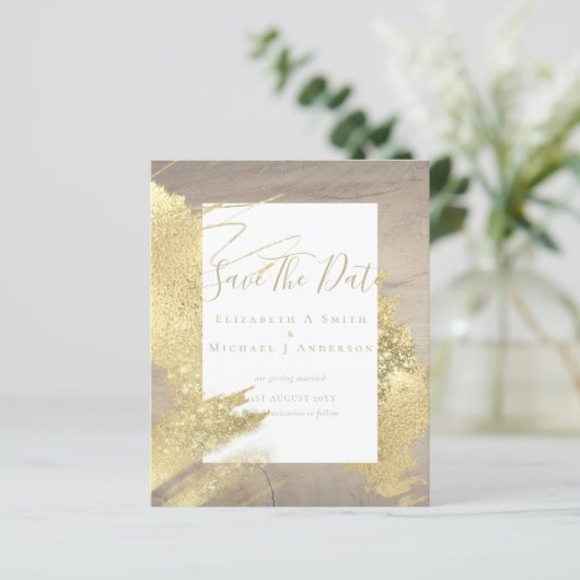 BUDGET BESPAAR DATA Gold Foil Glitter Ziet er Abst (Staand voorkant)